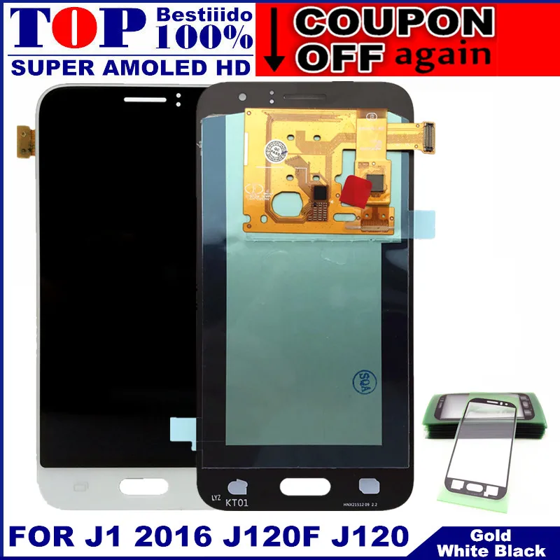 Супер AMOLED HD lcd Замена для samsung Galaxy J120 2016 J120F J120H J120M s 4 5 "дисплей кодирующий