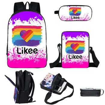 Russia Type LIKEE Video App Backpack Women 3D Print Likee 3pcs/set Bag Double Layer Zipper Back Pack Nylon Bagpack Bookbag New
Russia Type LIKEE Video App Backpack Women 3D Print Likee 3pcs/set Bag Double Layer Zipper Back Pack Nylon Bagpack Bookbag New