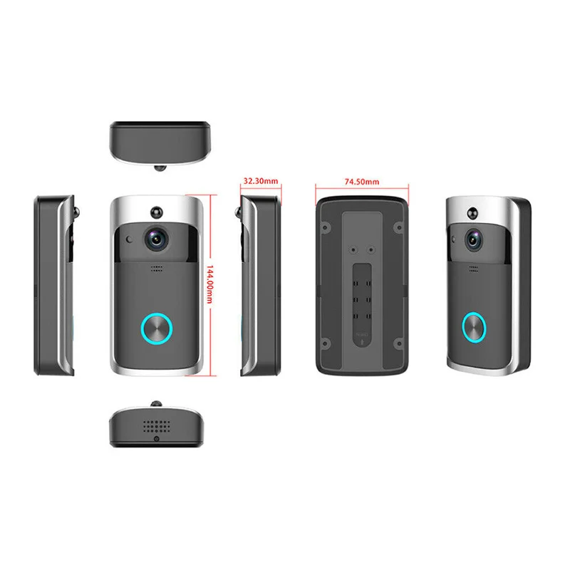 WiFi Smart Video Doorbell HD Security Camera Wireless Intercom PIR Wide-Angle for Home GY88
WiFi Smart Video Doorbell HD Security Camera Wireless Intercom PIR Wide-Angle for Home GY88