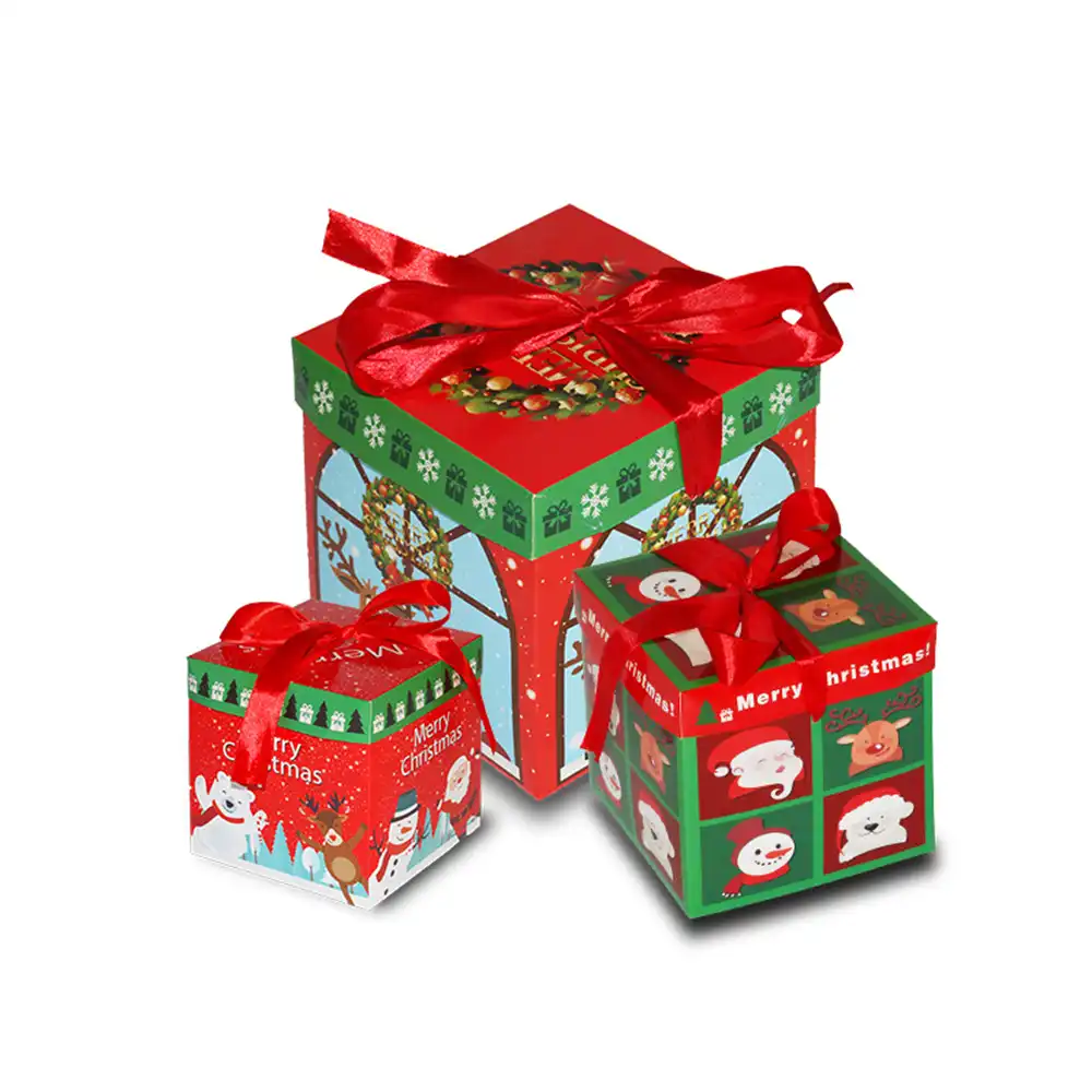 navidad merry christmas candy box bag christmas tree gift box
