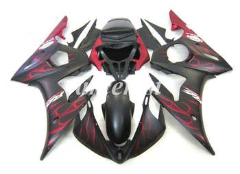 New style ABS Mold motorcycle Fairings Fit For YAMAHA YZF-R6-600 2003-2005 03 04 05 Fairing Bodywork Set red flame Matte black 
New style ABS Mold motorcycle Fairings Fit For YAMAHA YZF-R6-600 2003-2005 03 04 05 Fairing Bodywork Set red flame Matte black