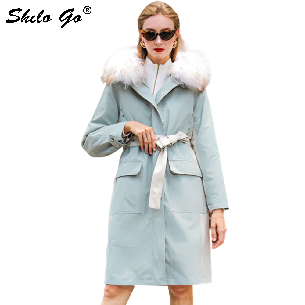 Fur Parkas Elegant Real Raccoon Fur Collar Color Block Wrap Waist Rabbit Fur Lining Long Coat Women Winter Casual Plus Outwear
Fur Parkas Elegant Real Raccoon Fur Collar Color Block Wrap Waist Rabbit Fur Lining Long Coat Women Winter Casual Plus Outwear