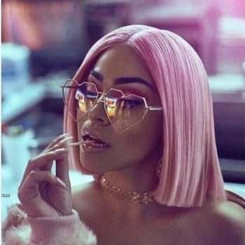AIMEYA Light Pink Synthetic Lace Front Wig for Women Middle Part Silky Straight Bob Heat Resistant Fiber Hair Lace Wigs Short
AIMEYA Light Pink Synthetic Lace Front Wig for Women Middle Part Silky Straight Bob Heat Resistant Fiber Hair Lace Wigs Short