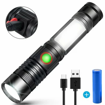 Outdoor LED Flashlight Portable 5 Modes Torch Rechargeable 18650 Battery Light for Reading Fishing 150x30x30mm
Outdoor LED Flashlight Portable 5 Modes Torch Rechargeable 18650 Battery Light for Reading Fishing 150x30x30mm