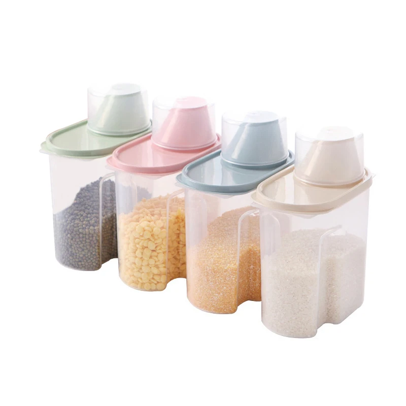 Rice Cereal Grain Beans Box 4Pcs/Set 1.9L/2.5L Food Container Kitchen Sorting Rice Tank Storage Container Preservation Jars
Rice Cereal Grain Beans Box 4Pcs/Set 1.9L/2.5L Food Container Kitchen Sorting Rice Tank Storage Container Preservation Jars