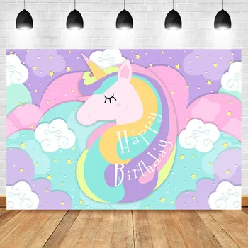 Cartoon Unicorn Backdrop Rainbown Colorful Cloud Happy Birthday Photography Background Little Star Dessert Table Decorate Props
Cartoon Unicorn Backdrop Rainbown Colorful Cloud Happy Birthday Photography Background Little Star Dessert Table Decorate Props