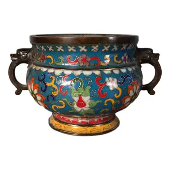 LaoJunLu Pure Copper Cloisonne Blue Red Yellow Background Incense Burner Imitation antique bronze masterpiece collection of
LaoJunLu Pure Copper Cloisonne Blue Red Yellow Background Incense Burner Imitation antique bronze masterpiece collection of