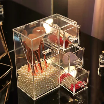 Plastic Makeup Brush Storage Rack Organizer with 3 Drawers for Cotton Pads/Beauty Blender Makeup Storage Box Cosmetics Organizer
Plastic Makeup Brush Storage Rack Organizer with 3 Drawers for Cotton Pads/Beauty Blender Makeup Storage Box Cosmetics Organizer