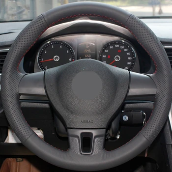 HKOADE DIY Black Hige Soft Artificial Leather Steering Wheel Covers for Volkswagen VW Jetta Mk6 Tiguan Lavida Passat B7
HKOADE DIY Black Hige Soft Artificial Leather Steering Wheel Covers for Volkswagen VW Jetta Mk6 Tiguan Lavida Passat B7