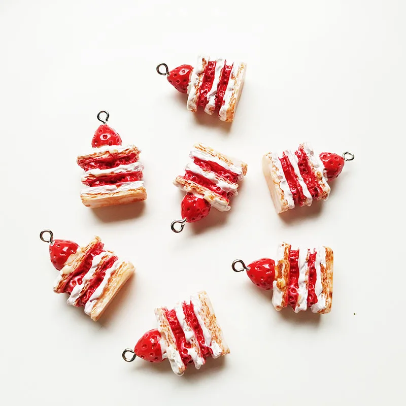 10PCS DIY Resin Cute Strawberry Cake Fruit Charms For Making Necklace Bracelet Phone Chian KeyChain Earring Pendant Accessories
10PCS DIY Resin Cute Strawberry Cake Fruit Charms For Making Necklace Bracelet Phone Chian KeyChain Earring Pendant Accessories