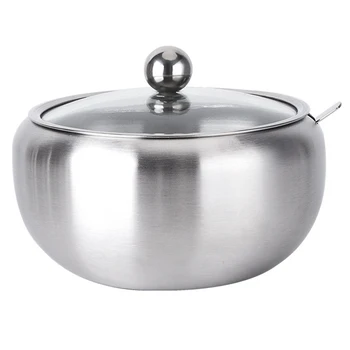 Stainless Steel Condiment Spice Jars Sugar Bowl Container Kitchen Cruet With Clear Lid Kitchen Resturant Accessories
Stainless Steel Condiment Spice Jars Sugar Bowl Container Kitchen Cruet With Clear Lid Kitchen Resturant Accessories