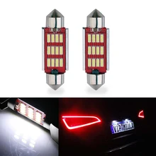 2x רכב סטיילינג Canbus LED לוחית רישוי אורות 36MM C5W עבור מרצדס בנץ W208 W209 W203 W169 W210 W211 w212 AMG CLK(China)