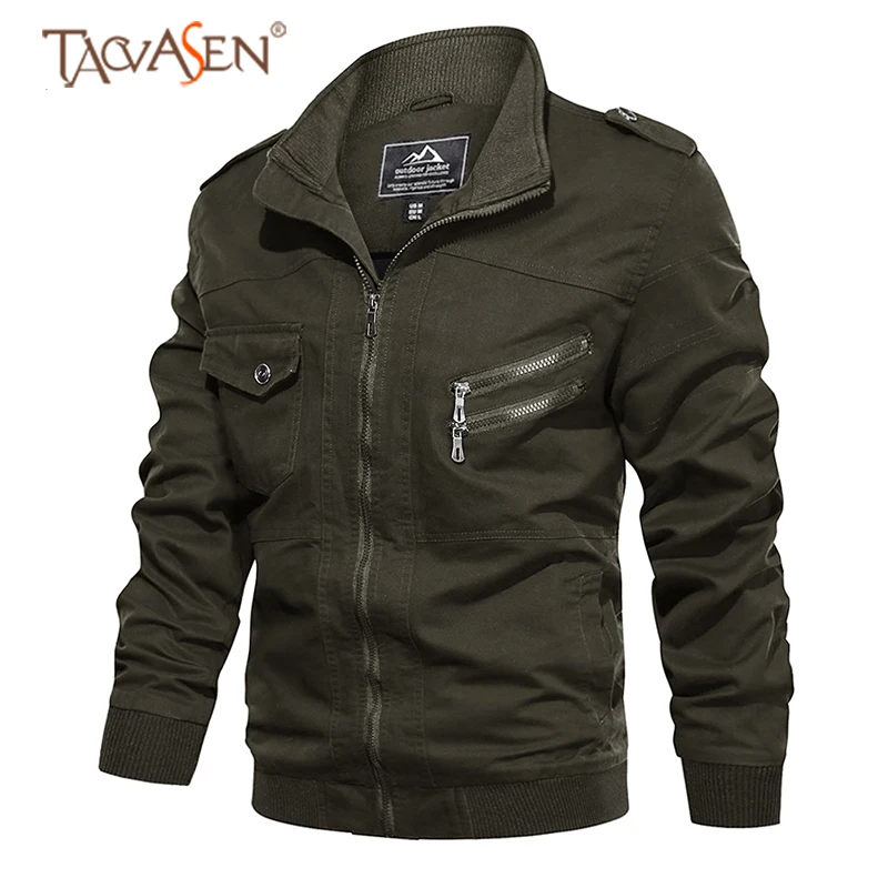 

TACVASEN Autumn Army Jacket Men Military Tactical Jacket Bomber Pilot Jacket Jack wolfskin Jackets Man Safari Hiking Jackets