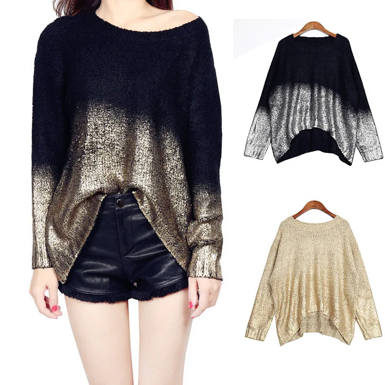 Sweater Women Bronzing Process Ugly Sweater Sweaters Fashion 2018 Womens Harajuku Knit Pullovers Batwing Sleeve Casual Plus
Sweater Women Bronzing Process Ugly Sweater Sweaters Fashion 2018 Womens Harajuku Knit Pullovers Batwing Sleeve Casual Plus