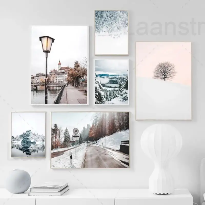 Canvas Painting Winter Snow Forest Lake Road Landscape Scandinavian Posters and Prints Decorative Posters Living Room Bedroom
Canvas Painting Winter Snow Forest Lake Road Landscape Scandinavian Posters and Prints Decorative Posters Living Room Bedroom