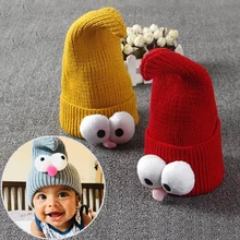 Симпатичная детская шапка с героями мультфильмов, хлопковая зимняя шапка для маленьких девочек и мальчиков, теплая вязаная детская шапка д...(China)