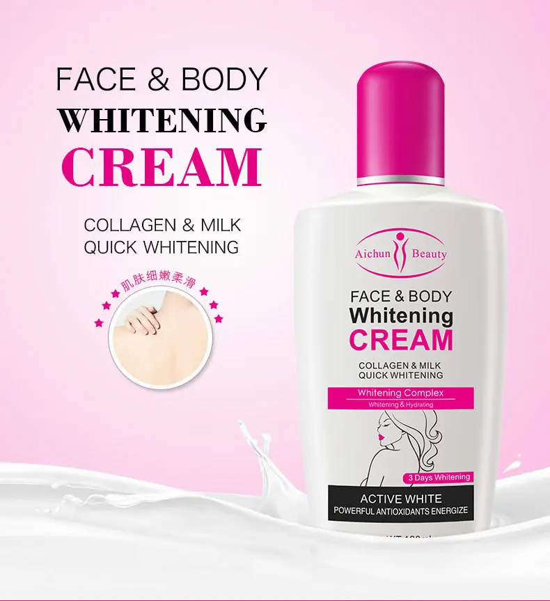 120ML Collagen Milk Bleaching Face Body Lotion Whitening and moisturizing Skin Care Underarm Black Removal Cream 120ML Collagen Milk Bleaching Face Body Lotion Whitening and moisturizing Skin Care Underarm Black Removal Cream