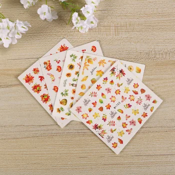 10pcs Nail Art Stickers Set Maple Leaf and Pumpkin Water Slide Nail Decal DIY Self-adhesive Nail Sticker Manicure Decor
10pcs Nail Art Stickers Set Maple Leaf and Pumpkin Water Slide Nail Decal DIY Self-adhesive Nail Sticker Manicure Decor