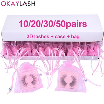 OKAYLASH 30/50PCS Wholesale Bundles3D Faux Mink Cruelty free Wispies Eye lashes with Pink Clear Lash Case Private Lable
OKAYLASH 30/50PCS Wholesale Bundles3D Faux Mink Cruelty free Wispies Eye lashes with Pink Clear Lash Case Private Lable