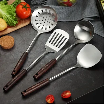 304 Stainless Steel Cooking Tools Set Non-Slip Wooden Handle Turner Spatula soup Ladle Kitchenware Kitchen Utensils Set
304 Stainless Steel Cooking Tools Set Non-Slip Wooden Handle Turner Spatula soup Ladle Kitchenware Kitchen Utensils Set