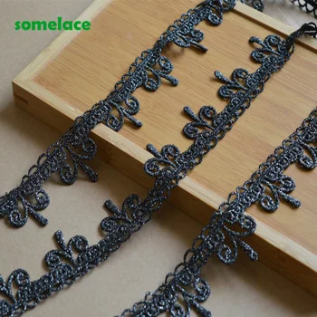 5Yds/Lot Black Tassels Style Silver Highlights Floral Venise Lace Trim With Design For Wedding Bridal,Garment Decoration
5Yds/Lot Black Tassels Style Silver Highlights Floral Venise Lace Trim With Design For Wedding Bridal,Garment Decoration