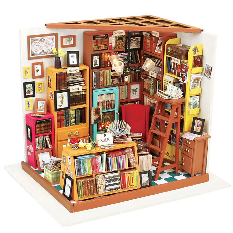 Home Decor Figurine Diy Sam Study Room Wood Miniature Model Kits Decoration Dollhouse Christmas Gift for Kids
Home Decor Figurine Diy Sam Study Room Wood Miniature Model Kits Decoration Dollhouse Christmas Gift for Kids