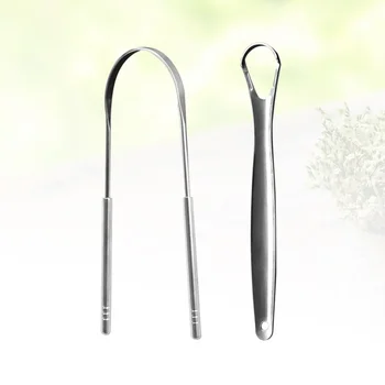 2Pc Tongue Scraper Reusable Stainless Steel Portable Tongue Cleaner Brush Fresher for Kids Adults
2Pc Tongue Scraper Reusable Stainless Steel Portable Tongue Cleaner Brush Fresher for Kids Adults