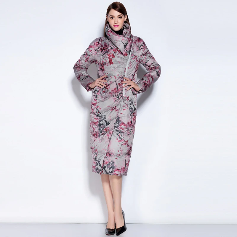 2019 Winter New Long paragraph over the knee Parka plum Print Down jacket Women High quality Warm white duck Down Coat W201
2019 Winter New Long paragraph over the knee Parka plum Print Down jacket Women High quality Warm white duck Down Coat W201