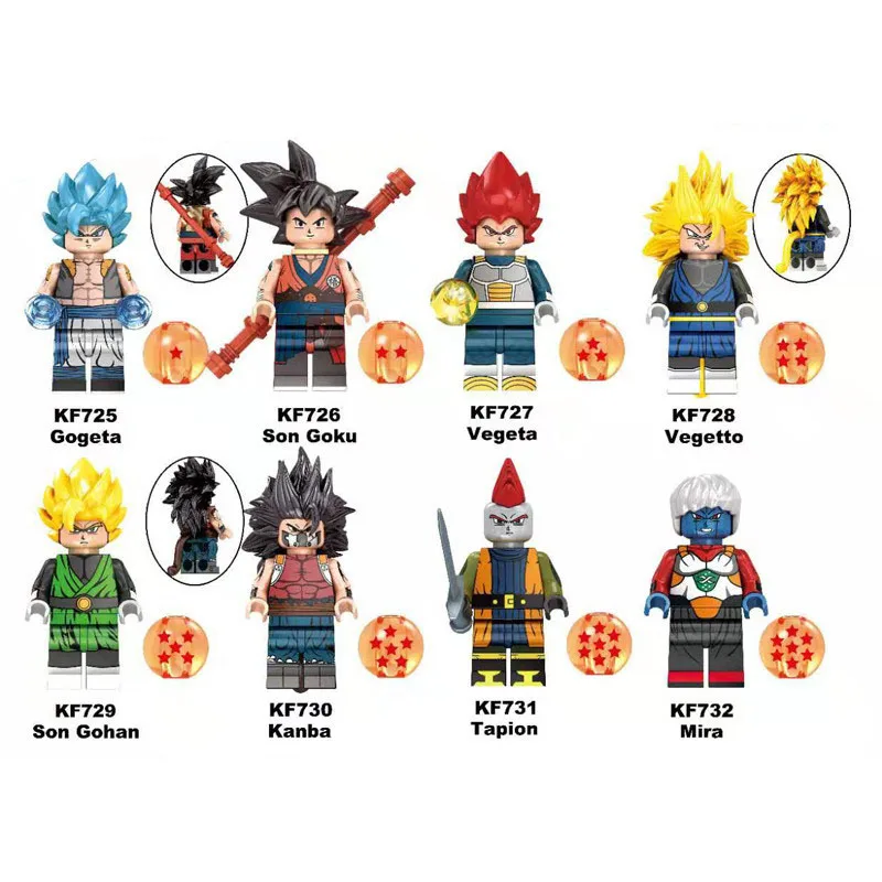 KF6069 Single Sale Building Blocks Dragon Ball Z Series Son Goku Vegeta Son Gohan Vegetto Action Figures Gifts Toys For Children
KF6069 Single Sale Building Blocks Dragon Ball Z Series Son Goku Vegeta Son Gohan Vegetto Action Figures Gifts Toys For Children