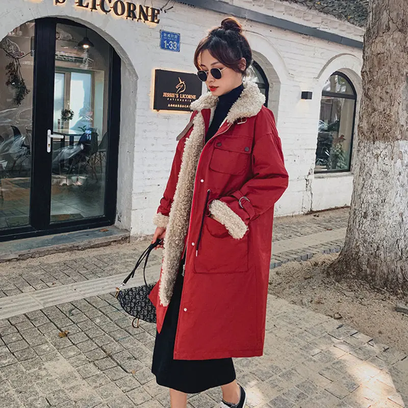 Parker Cotton Jacket Female Winter 2020 New Korean Version of Mid-length plus Velvet Padded Cotton -padded Jacket Lamb Coat
Parker Cotton Jacket Female Winter 2020 New Korean Version of Mid-length plus Velvet Padded Cotton -padded Jacket Lamb Coat