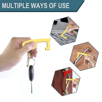 Family Health Convenient Portable Aluminum alloy Press Elevator Tool Hygiene Hand Antimicrobial EDC Door Opener Door Handle Key
Family Health Convenient Portable Aluminum alloy Press Elevator Tool Hygiene Hand Antimicrobial EDC Door Opener Door Handle Key