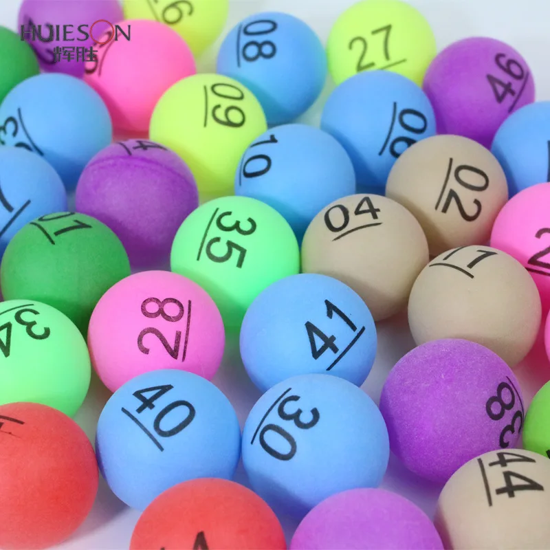 One Pack Colored Ping Pong Number Balls 40mm Table Tennis Entertainment Lottery Mixed Colors for Game and Activity Advertisement
One Pack Colored Ping Pong Number Balls 40mm Table Tennis Entertainment Lottery Mixed Colors for Game and Activity Advertisement