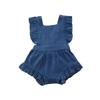 Toddler Kids Baby Girls Ruffle Clothes Summer Sleeveless Romper Baby Girls Backless Denim Cloth Jumpsuit Summer Outfits 0-24M
Toddler Kids Baby Girls Ruffle Clothes Summer Sleeveless Romper Baby Girls Backless Denim Cloth Jumpsuit Summer Outfits 0-24M