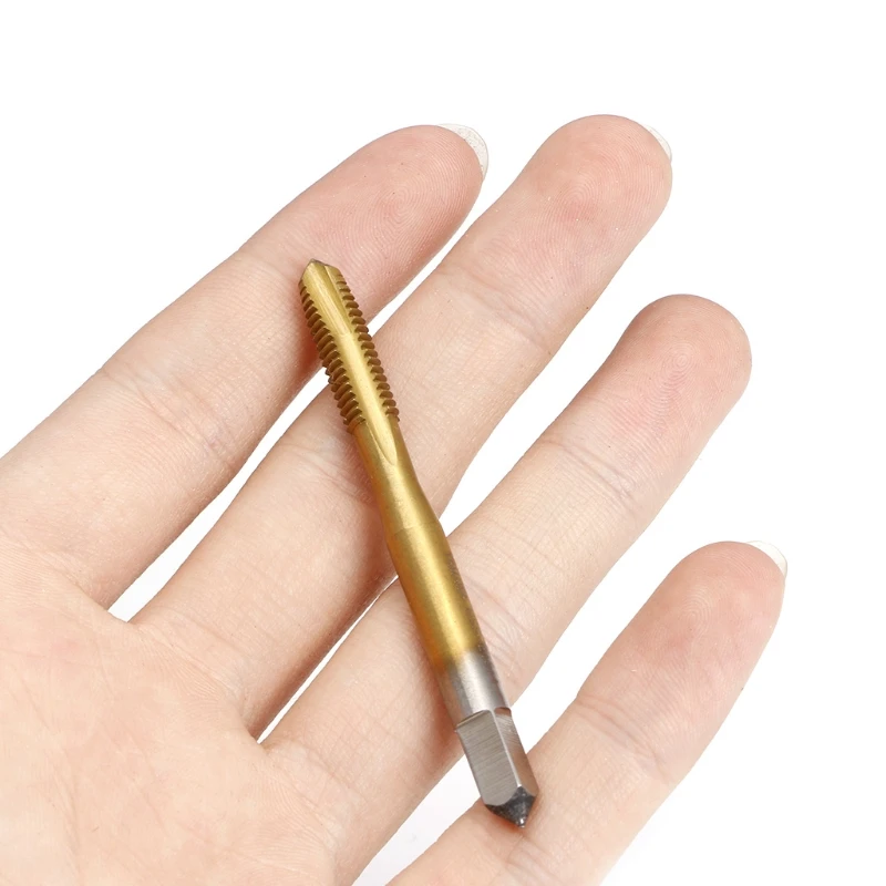 M2/M2.5/M3/M3.5/M4/M5/M6 HSS Metric Straight Flute Thread Screw Tap Plug Tap
M2/M2.5/M3/M3.5/M4/M5/M6 HSS Metric Straight Flute Thread Screw Tap Plug Tap
