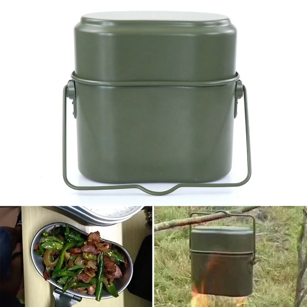 Portable Camping Mess Kits 3 In 1 Camping Cookware Cook Set Hiking Cookware Army Mess Kit Military Cook Mess Kits Lunch Boxes
Portable Camping Mess Kits 3 In 1 Camping Cookware Cook Set Hiking Cookware Army Mess Kit Military Cook Mess Kits Lunch Boxes