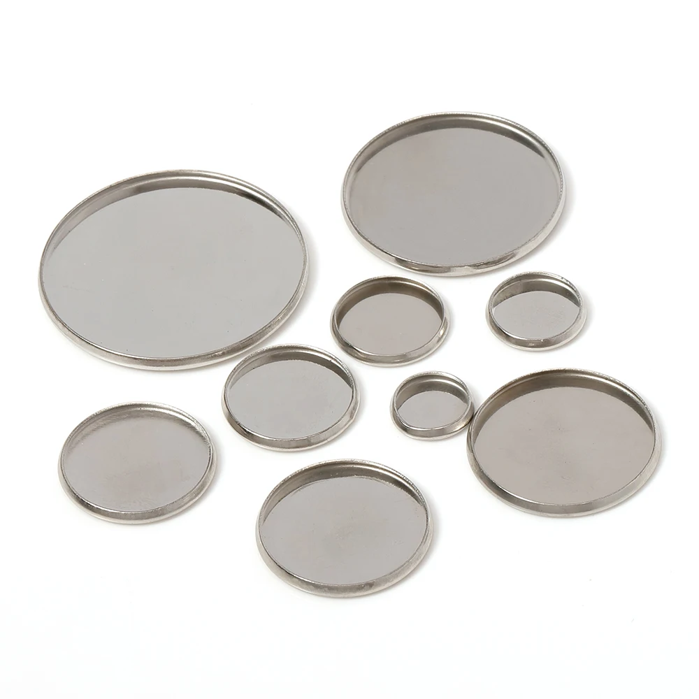 20pcs Stainless Steel Round Cabochon Base Bezel Trays Blank Settings Fit 6-30mm Cameo for Earrings Brooch Bracelet Necklace DIY
20pcs Stainless Steel Round Cabochon Base Bezel Trays Blank Settings Fit 6-30mm Cameo for Earrings Brooch Bracelet Necklace DIY
