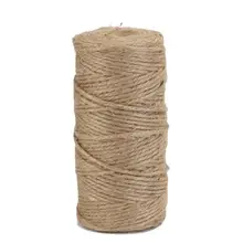 100 m/רול טבעי קנבוס חבל יוטה פתילי יוטה מחרוזת גלישת כבלי חוט(China)