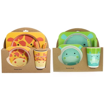 10 Pcs Cartoon Animal Plate+Bow+Fork+Cup Set Bamboo Fiber Baby Tableware Set, 5 Pcs Green + Blue & 5 Pcs Red + Yellow
10 Pcs Cartoon Animal Plate+Bow+Fork+Cup Set Bamboo Fiber Baby Tableware Set, 5 Pcs Green + Blue & 5 Pcs Red + Yellow