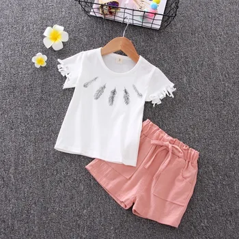 Baby Girls Clothes Summer Short Dress Solid Casual Suit Children's Clothing Girl Fashionable T-shirt + Shorts 1-4 Years Kids Set
Baby Girls Clothes Summer Short Dress Solid Casual Suit Children's Clothing Girl Fashionable T-shirt + Shorts 1-4 Years Kids Set