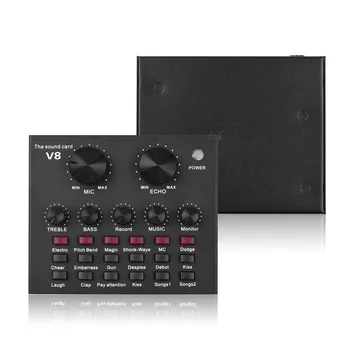 Multifunctional Live Sound Card for Singing/Live Broadcasting/ Recording Voice and Music Compatible with iOS/Android/Windows
Multifunctional Live Sound Card for Singing/Live Broadcasting/ Recording Voice and Music Compatible with iOS/Android/Windows