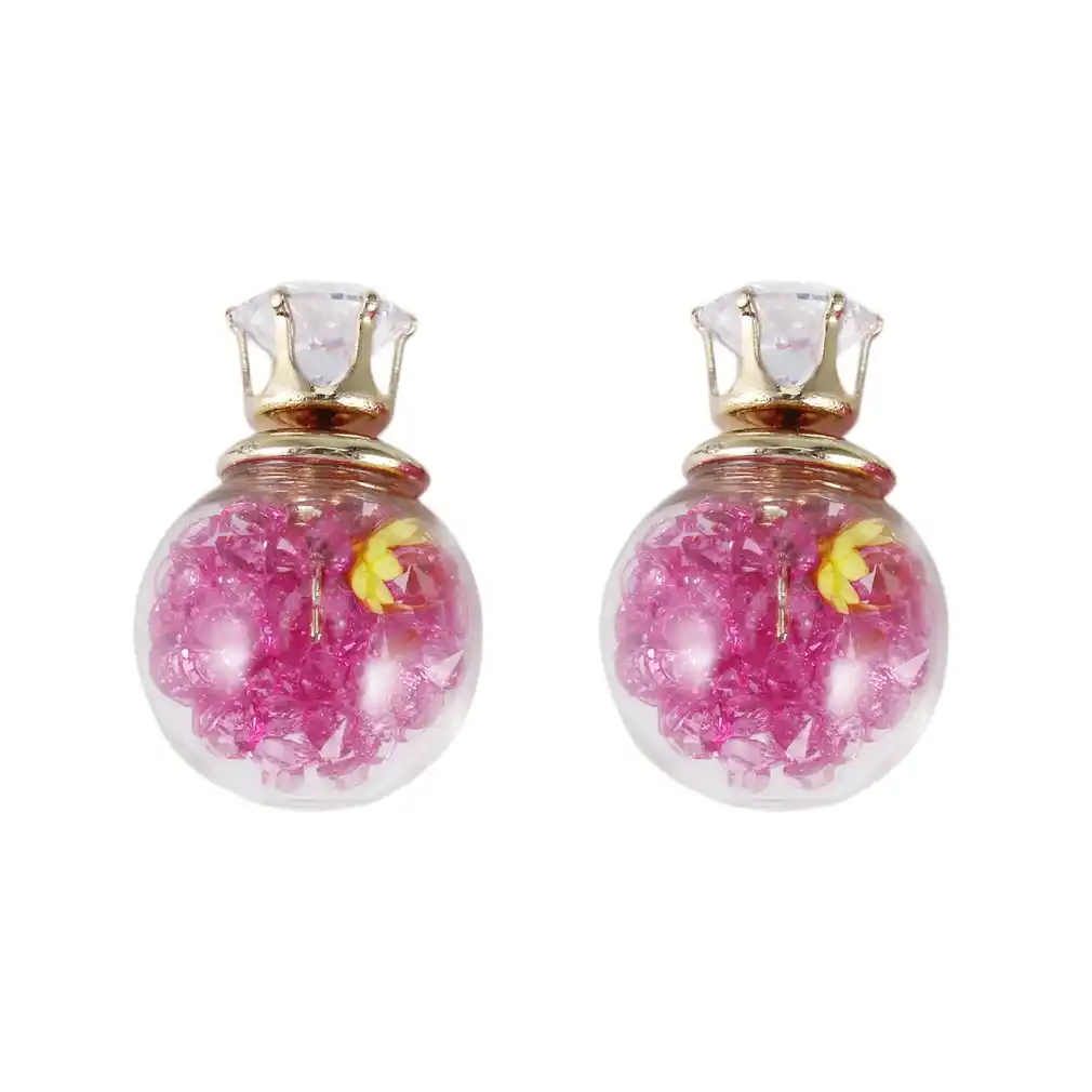 unique design crystal stud earrings for women glass
