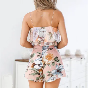 Summer Women 2 Pieces Set Spaghetti Strap Ruffles Crop Top Shorts Floral Printed Casual Beach Wear SER88
Summer Women 2 Pieces Set Spaghetti Strap Ruffles Crop Top Shorts Floral Printed Casual Beach Wear SER88
