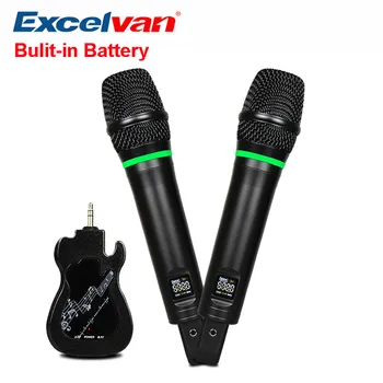Excelvan GT200 PK k38 UHF Dual Wireless Microphone Built-in Battery Frequency Music Player KTV Microphone Home Entertainment
Excelvan GT200 PK k38 UHF Dual Wireless Microphone Built-in Battery Frequency Music Player KTV Microphone Home Entertainment