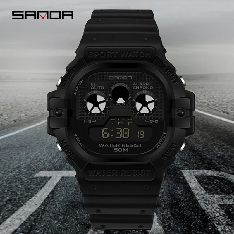SANDA New Multifunctional Sports Watch Men's Watch Student Business LED Digital Waterproof Square Electronic Watch Montre homme
SANDA New Multifunctional Sports Watch Men's Watch Student Business LED Digital Waterproof Square Electronic Watch Montre homme