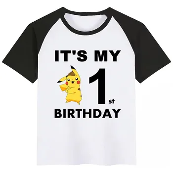 Pokemon Go Pikachu Boys Girls Birthday T-Shirt Print Kids Birthday Clothes Boy Tops Children Clothing Birthday Party Tee Shirts
Pokemon Go Pikachu Boys Girls Birthday T-Shirt Print Kids Birthday Clothes Boy Tops Children Clothing Birthday Party Tee Shirts