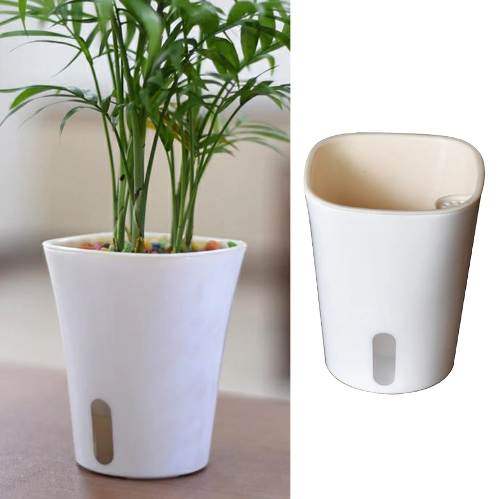 7in Tall Self Watering Planter Plastic Planter Flowers Pots for Herbs Succulents 7in Tall Self Watering Planter Plastic Planter Flowers Pots for Herbs Succulents