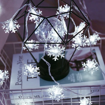 Christmas Snowflake Fairy Light String Romantic Decor Ribbon Lamp for Yard Windows Bedroom New Year Decor 3/6 Meters 20/40 LED
Christmas Snowflake Fairy Light String Romantic Decor Ribbon Lamp for Yard Windows Bedroom New Year Decor 3/6 Meters 20/40 LED
