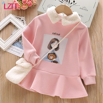 LZH 2020 Autumn Winter Lamb Wool Sweater Skirt Plus Cashmere Leisure Baby Girl Clothes Cartoons Dress For Kid 2-6 Years Send Bag 
LZH 2020 Autumn Winter Lamb Wool Sweater Skirt Plus Cashmere Leisure Baby Girl Clothes Cartoons Dress For Kid 2-6 Years Send Bag