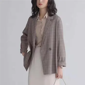 HziriP British Style Feminine Stylish Vintage Plaid Chic High Street Office Ladies Women All Match Autumn Loose Suit Blazers 
HziriP British Style Feminine Stylish Vintage Plaid Chic High Street Office Ladies Women All Match Autumn Loose Suit Blazers