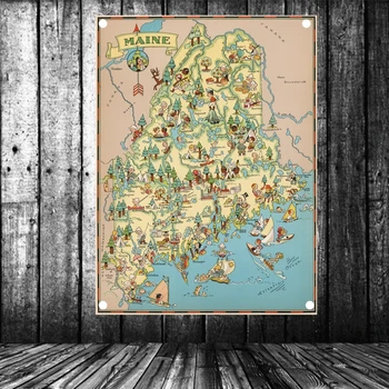 "United States published in 1935 Maine Map" Retro Map Flag Banner Tapestry Poster Wall Hanging Cloth Print Art Home Decoration
"United States published in 1935 Maine Map" Retro Map Flag Banner Tapestry Poster Wall Hanging Cloth Print Art Home Decoration